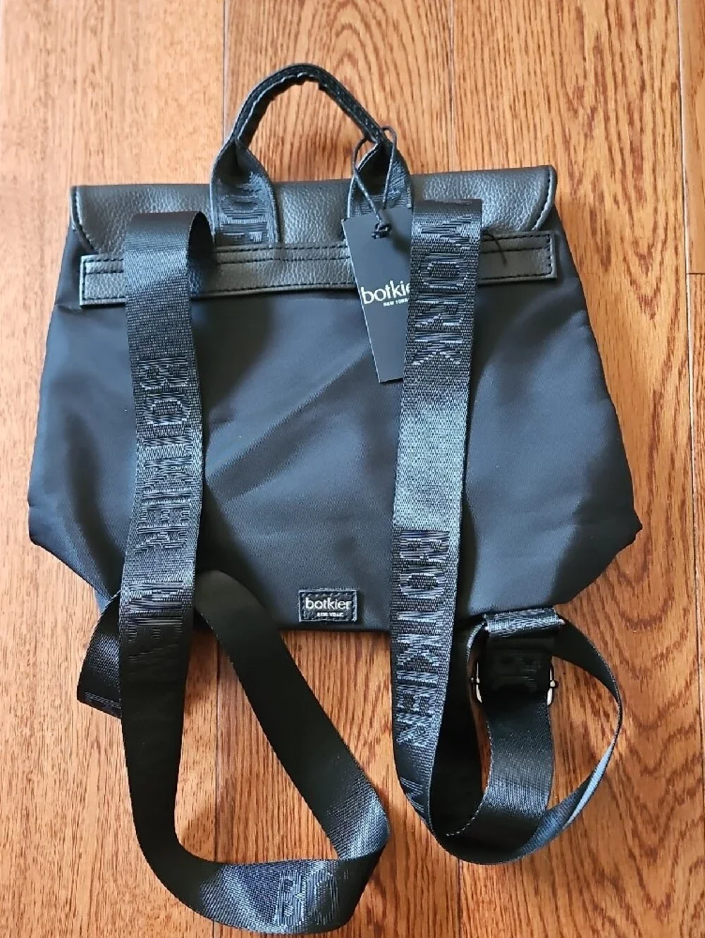 Botkier Black Mini Backpack with Zip Front
